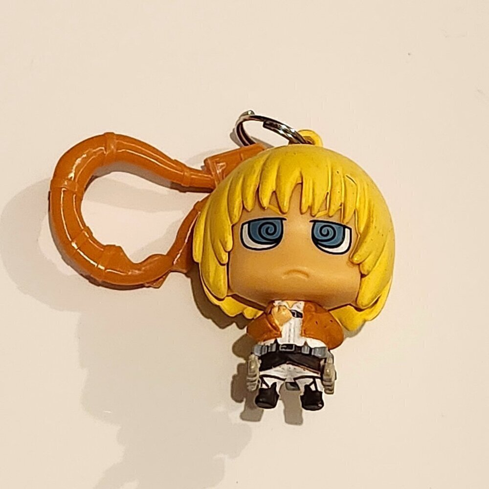 *4 for $20* Attack on Titan - Anime Character Figure Clip - Armin Strap Keyring
